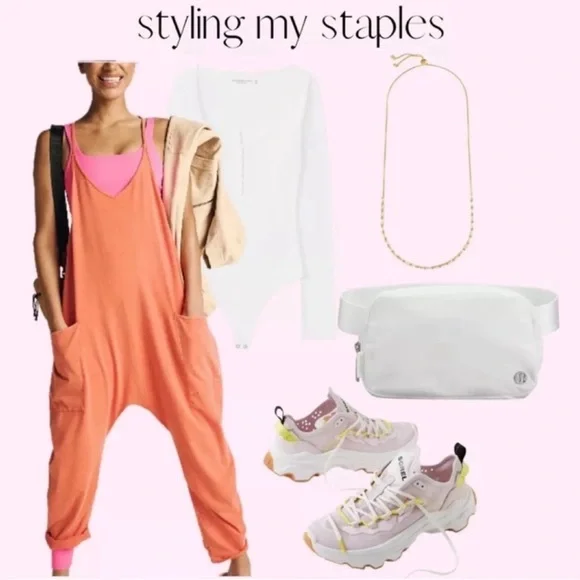 NWOT Free People Movement | Hot Shot Onesie In Mandarin Red | Small - Picture 15 of 15